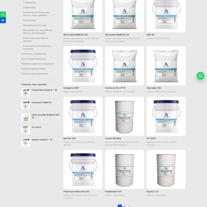 Adhequim chile - web - productos